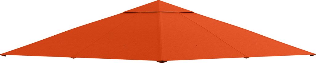 Ersatzdach Pavillon Sonnenschutzabdeckung aus Polyester 2,98 x 2,95 m in Orange für Gartenpavillon