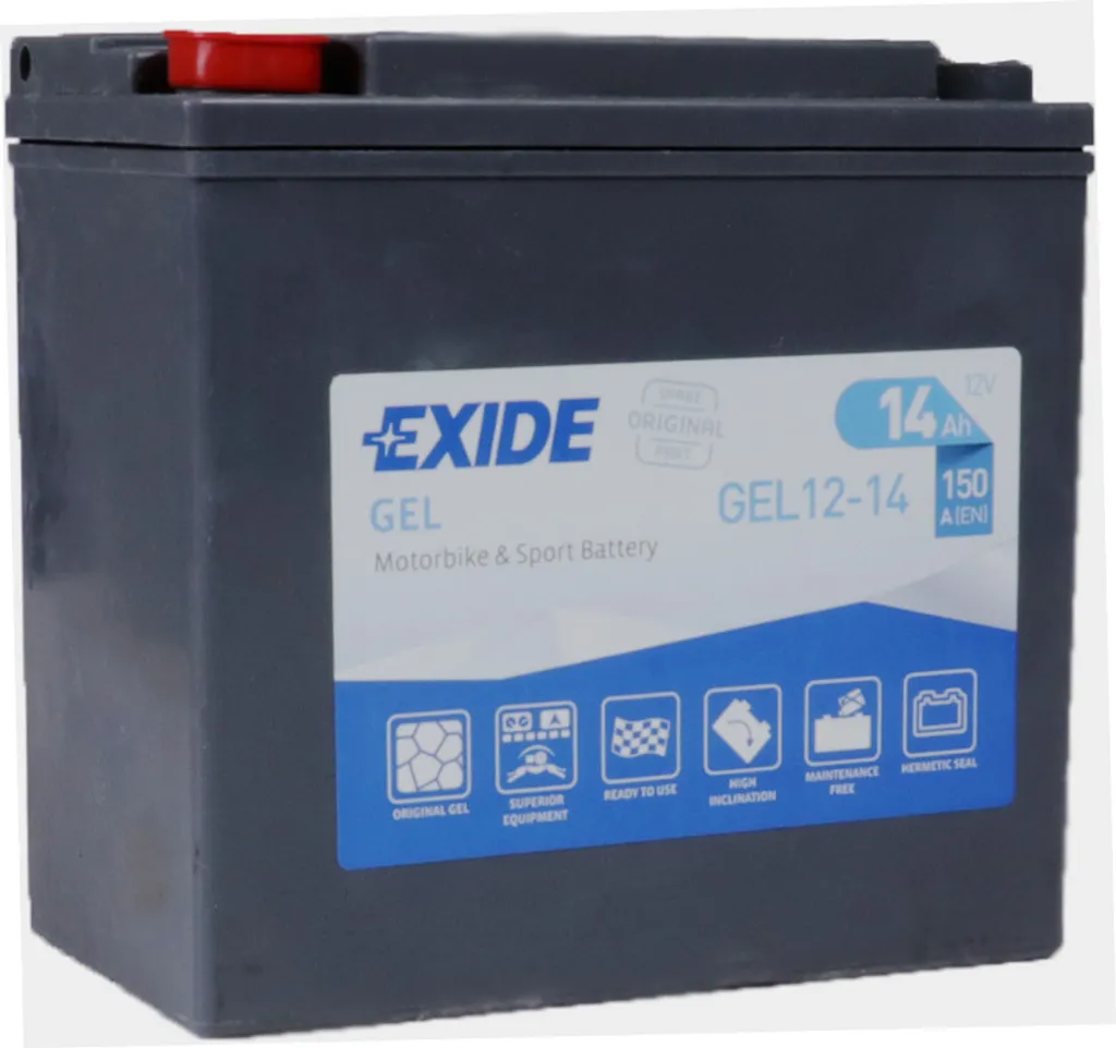 Batterie moto Exide G14 12V 14Ah idéale pour longs trajets et hivernage