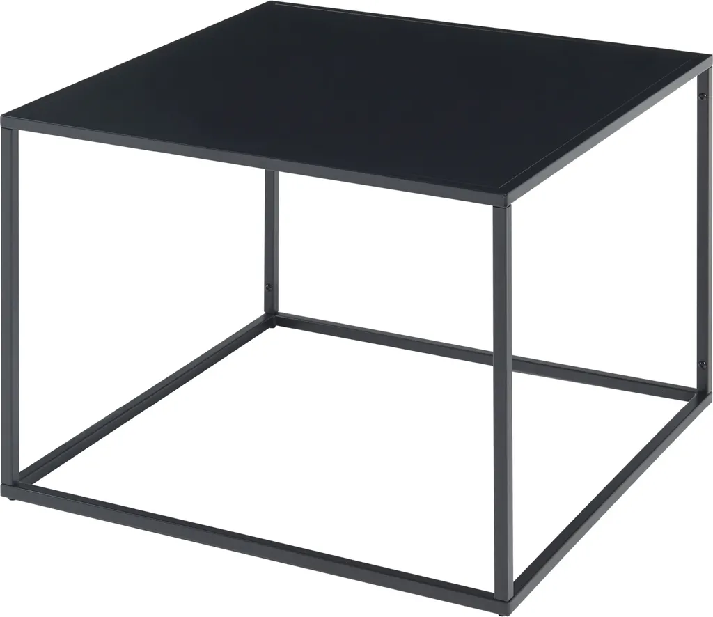 Table basse acier noir mat Solund - Solution gain de place - 60x60x45