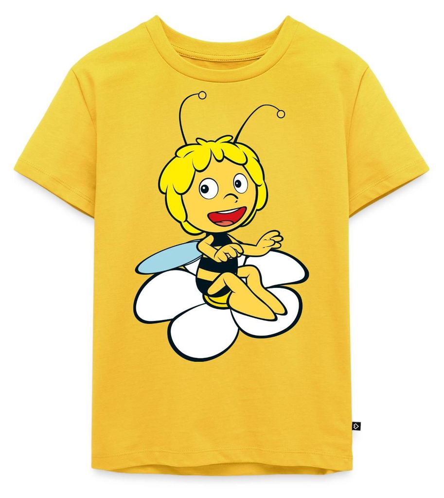 Spreadshirt Biene Maja Sitzt auf Blume Kinder Premium Produktbild 