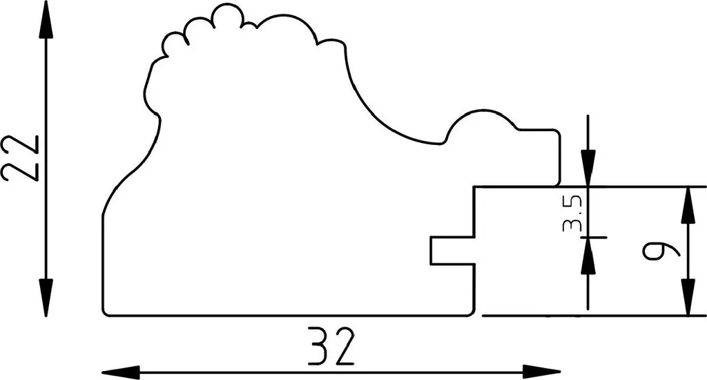 Cornice Barocca Oro Antico 13x13 cm - Profilo 37 con Vetro Antiriflesso - 4