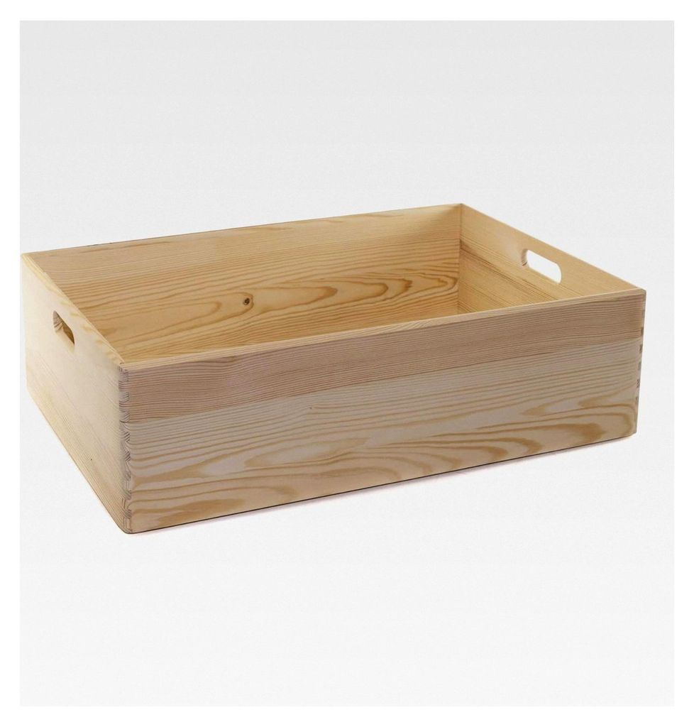 Trio G Holzkisten Stapelkisten Set 59 x 40 x 60 cm mit Deckel XL Aufbewahrungsbox