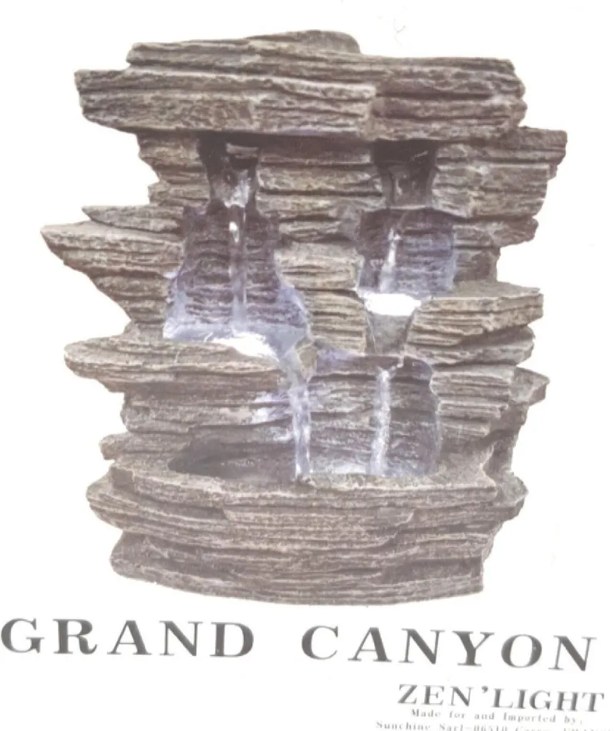 Fontaine Cascade Décorative Intérieure avec Éclairage LED Zen Gris - 11