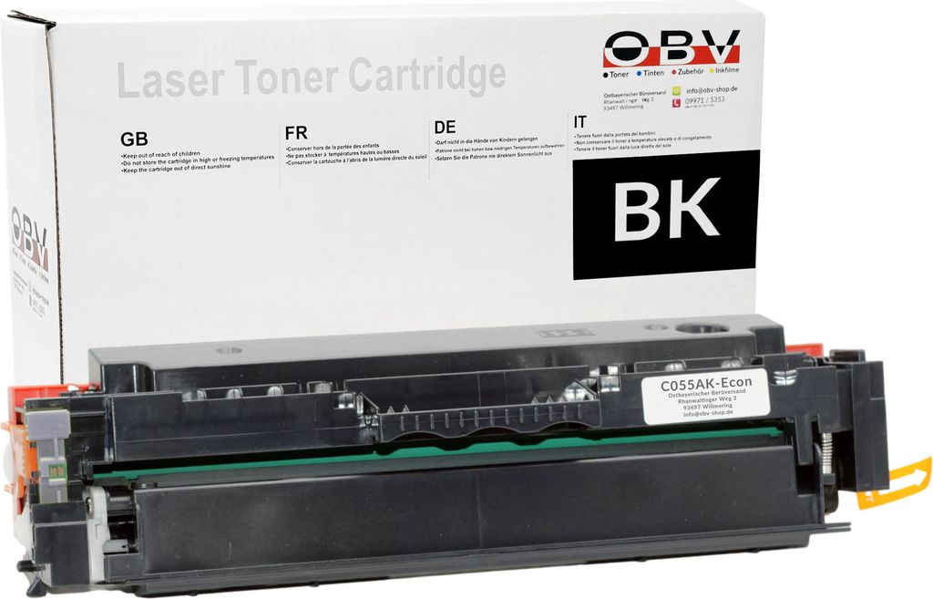 OBV Kompatibel, mit Chip ohne Füllstandsanzeige 055 3016C002 Toner passend für Canon Canon LBP 662 663 664 MF 741 742 743 744 745 Cdw 746Cx mit C...