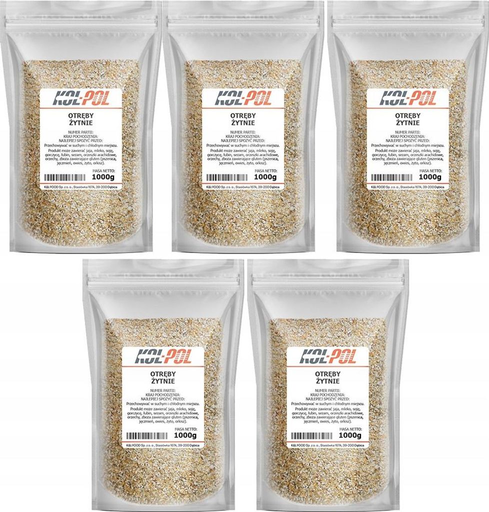 OTRĘBY ŻYTNIE 5kg Spożywcze naturalne do chleba świeże Zdjęcie produktu 