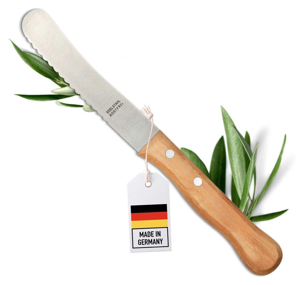 Brötchenmesser aus Olivenholz - Hochwertiges Solinger Produktbild 