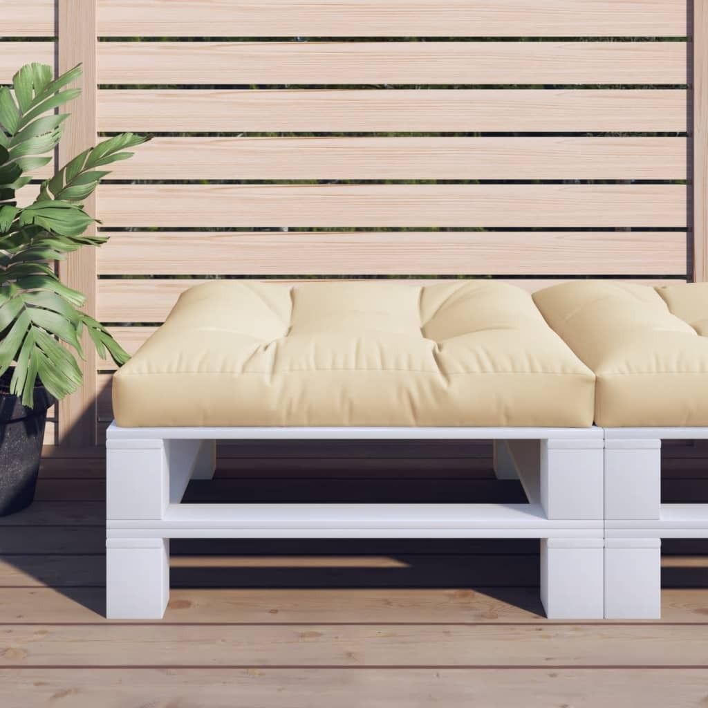 "2024"Modernen Palettenkissen Beige 80x80x12 cm Stoff Design Gartenmöbelauflagen 6015473