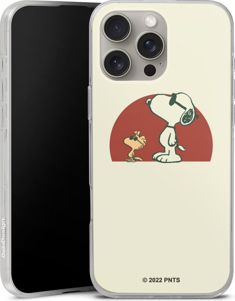 DeinDesign Handyhülle für Apple iPhone 16 Pro Max Silikon Hülle Case Smartphone Schutzhülle Offizielles Lizenzprodukt Snoopy Kindheit