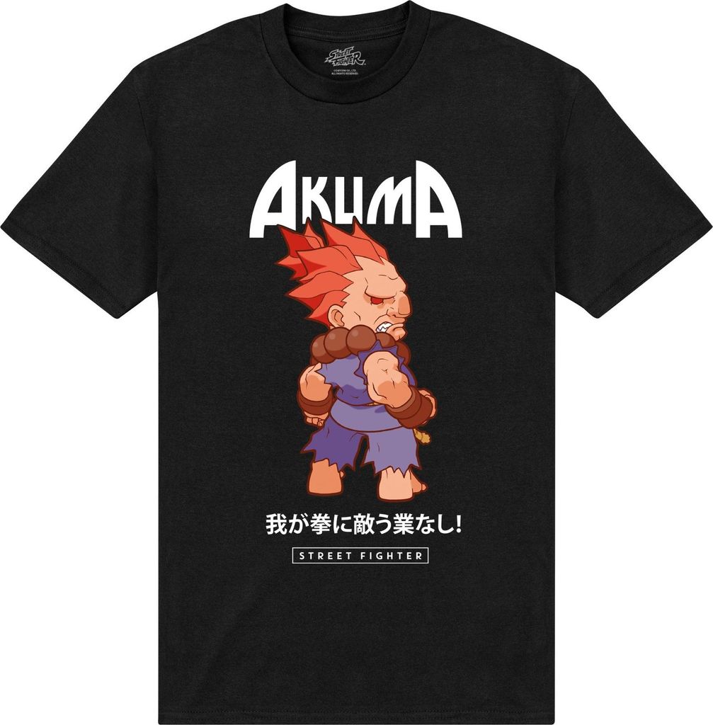 Street Fighter - T-Shirt für Herren/Damen Uni PN253 (L) (Schwarz)