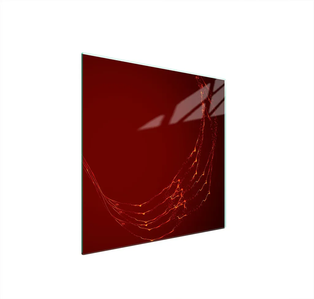 Piastra in Vetro Rosso 50x52 per Protezione Fornelli e Tagliere