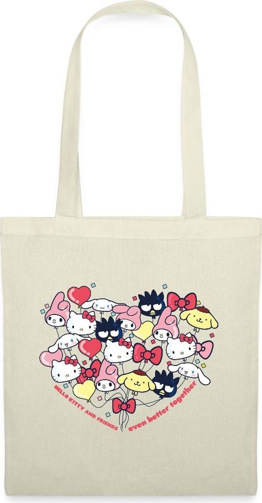 Spreadshirt Hello Kitty And Friends Ballons Stoffbeutel, One size, Natur