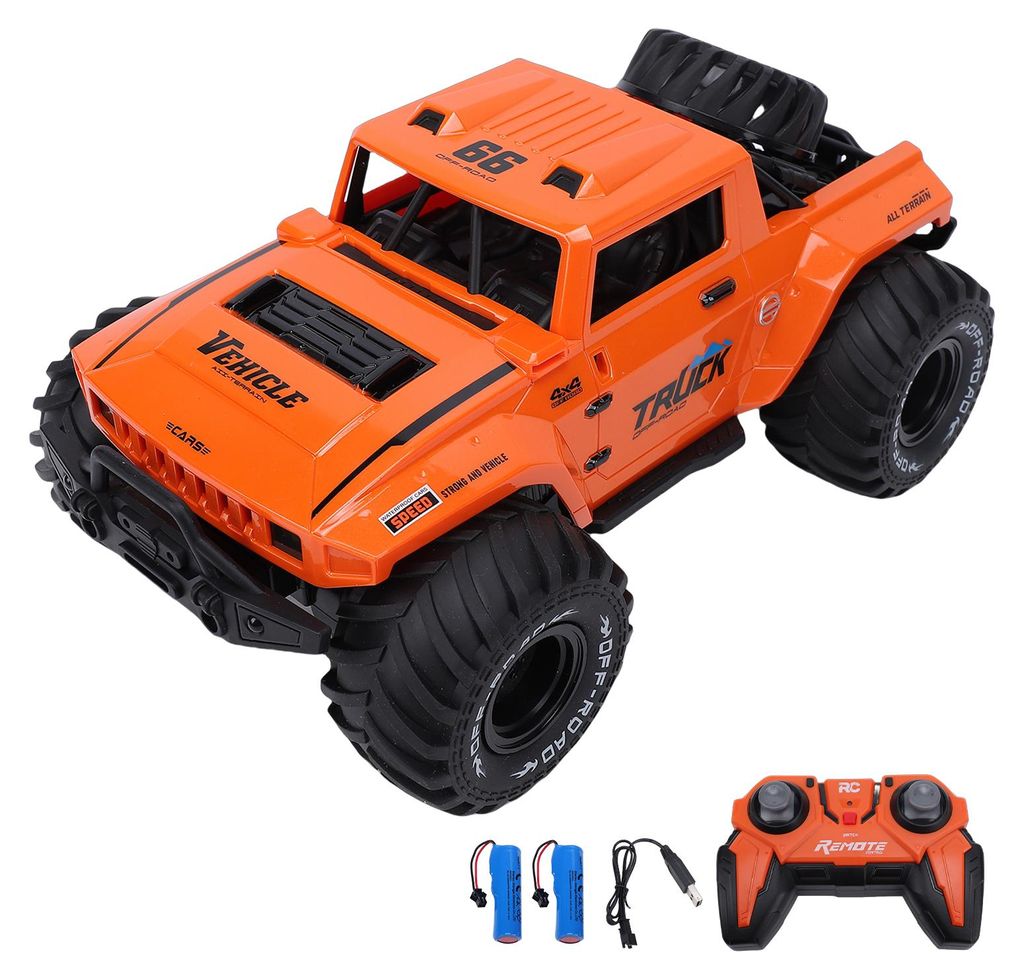 1:16 2,4-GHz-RC-Truck, ferngesteuerter Crawler, Geländewagen, Allrad-Offroad-Auto mit LED-Beleuchtung, Fernbedienung mit 30 m Reichweite, 25 Min. ...
