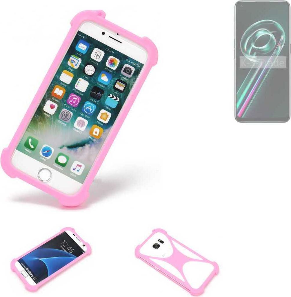 K-S-Trade Handy Hülle kompatibel mit Realme 9 Pro Plus Schutz Hülle Bumper Silikon Schutz Hülle Cover Case Silikoncase Silikonbumper TPU Softcase