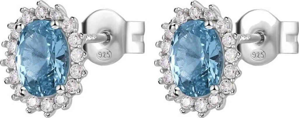 Bijou Femme Collier en Argent 925 Brosway Fancy Cloud Pierre Bleue