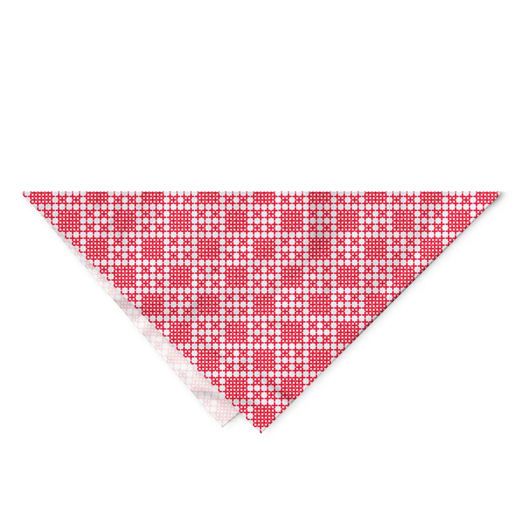 ABAKUHAUS Bandana Cani Traspirante 40x40cm - Design Slavo Rosso - 2