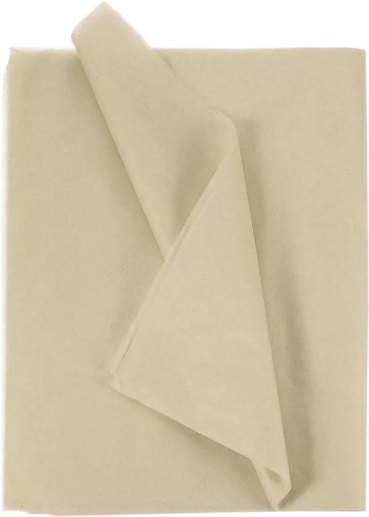Papier de soie kaki 35 x 50 cm - 24 feuilles pour emballage de cadeaux