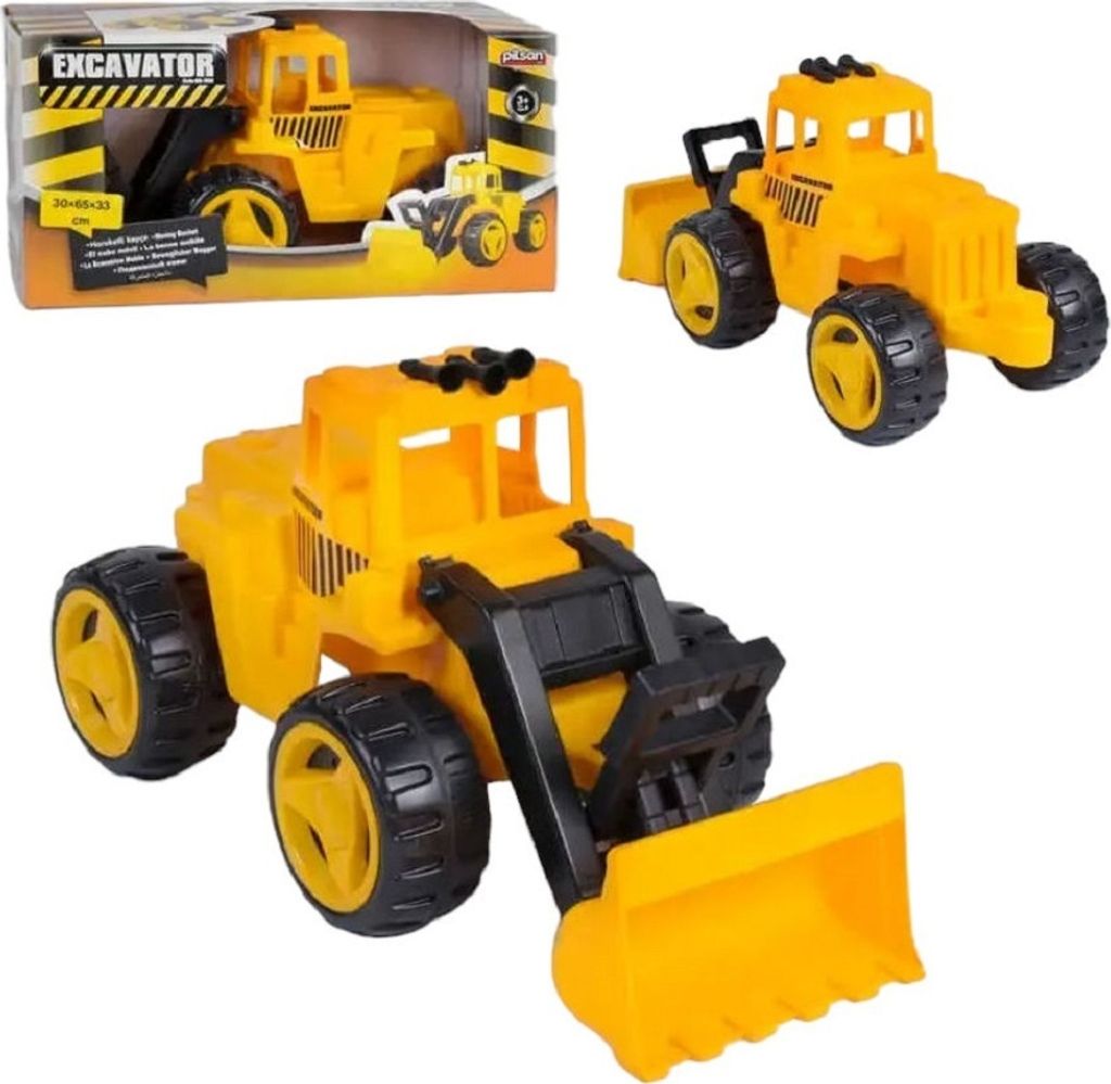 COIL Spielzeug-Radlader, Mobillader, Lader, Sandspielzeug, großer Lader, beweglicher Löffel, Breite: 65 cm