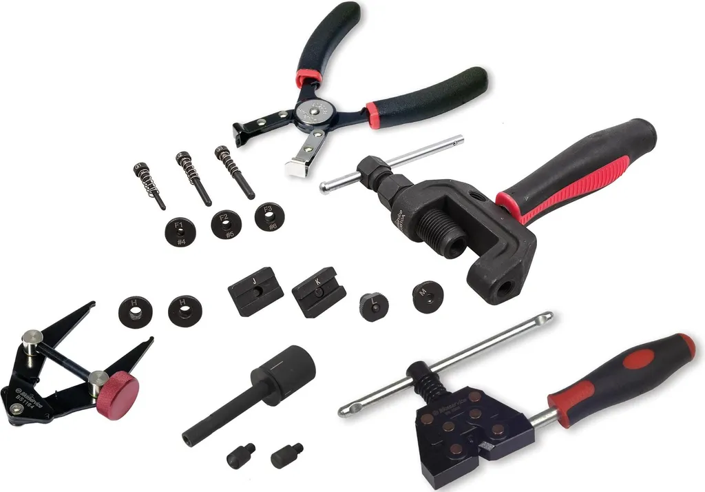 Bikeservice BST Kit Dérive-Chaîne Moto 19 Pièces Coffret d'Entretien