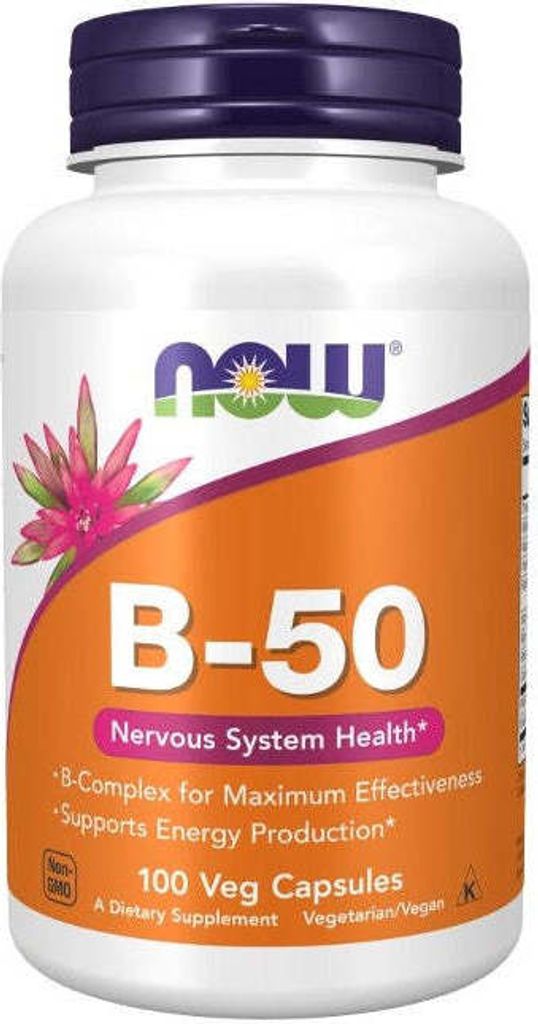 Vitamin B-50 mg 100 Veg-Kapseln Now Foods Produktbild 