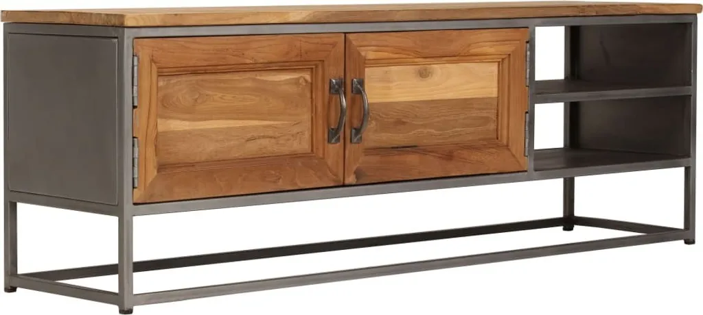 Mobile TV 120cm Teak Recuperato | Design Vintage Industriale High-End