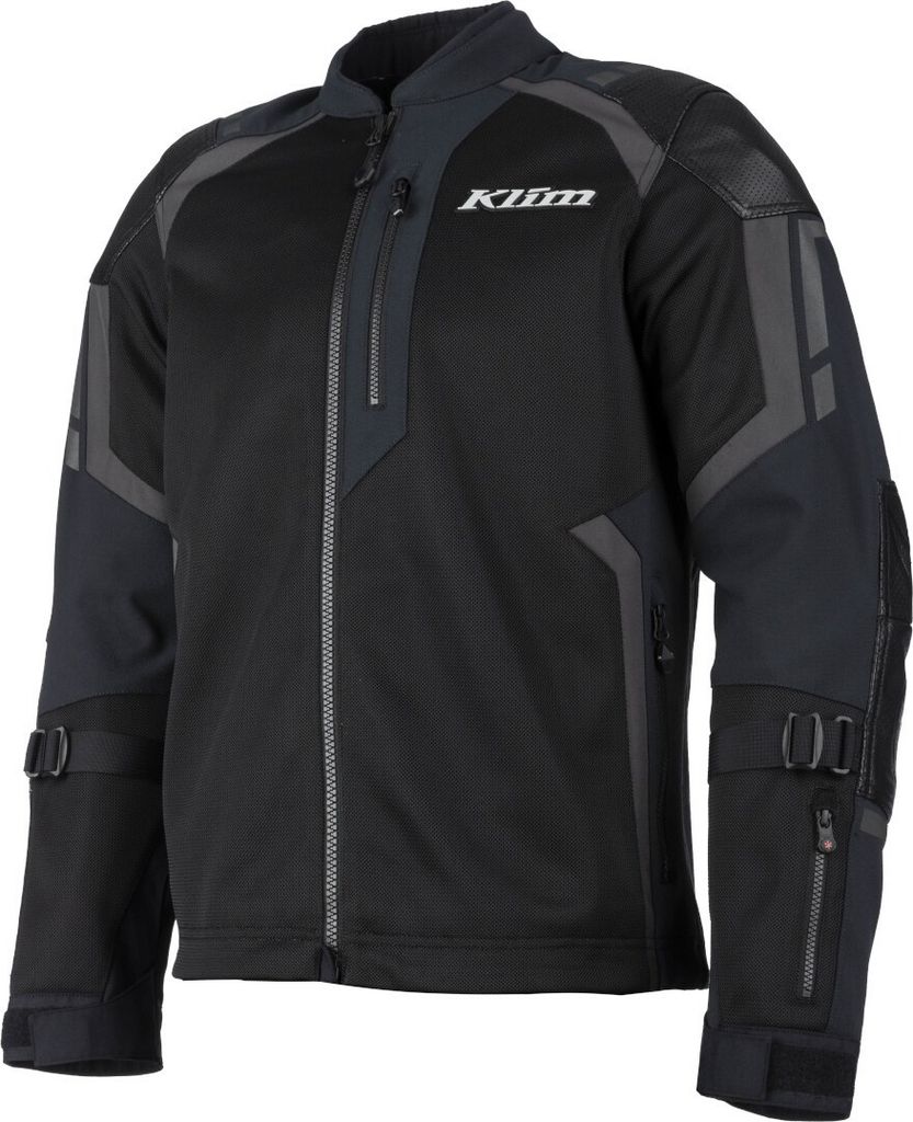 Klim Induction Pro 2025 Perforierte Motorrad Mesh Leder-/Textiljacke, schwarz, 2XL