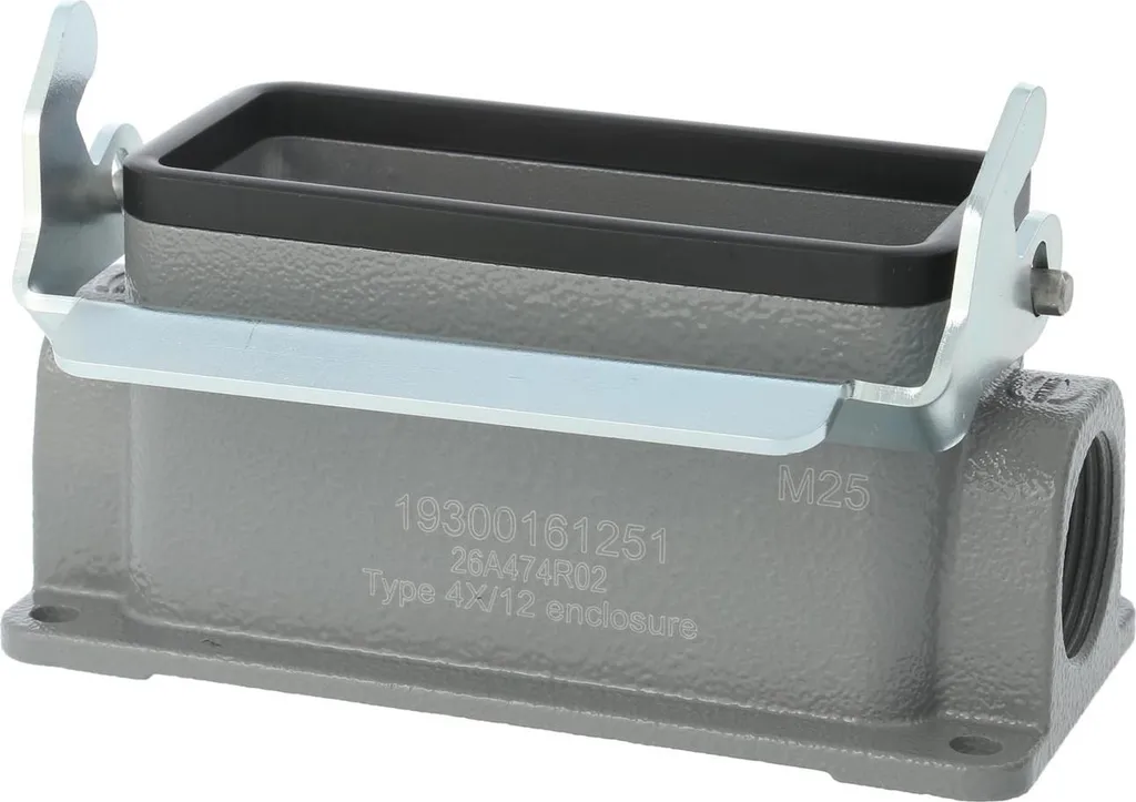 Boîtier de connexion Han 16B pour câblage M25 latéral avec étrier