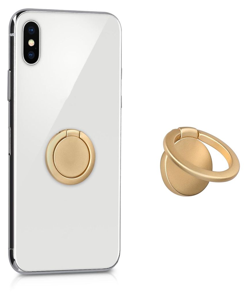 kwmobile Smartphone Ring Fingerhalter aus Metall - 360° Produktbild 