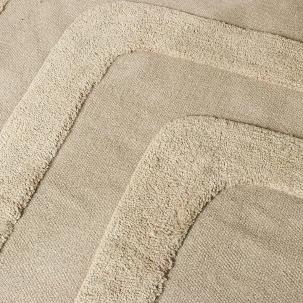 Tapis laine 160x230cm Judith Lines Greige : confort thermique salon - 4