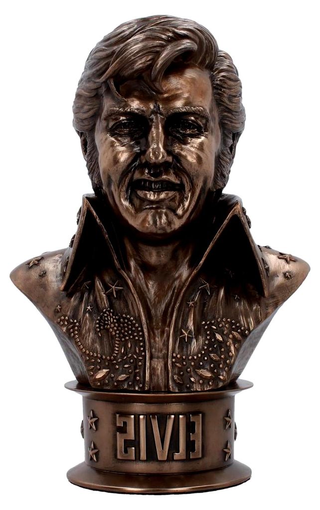 Elvisly Yours Elvis-Büste aus Harz, Bronze, 33 cm
