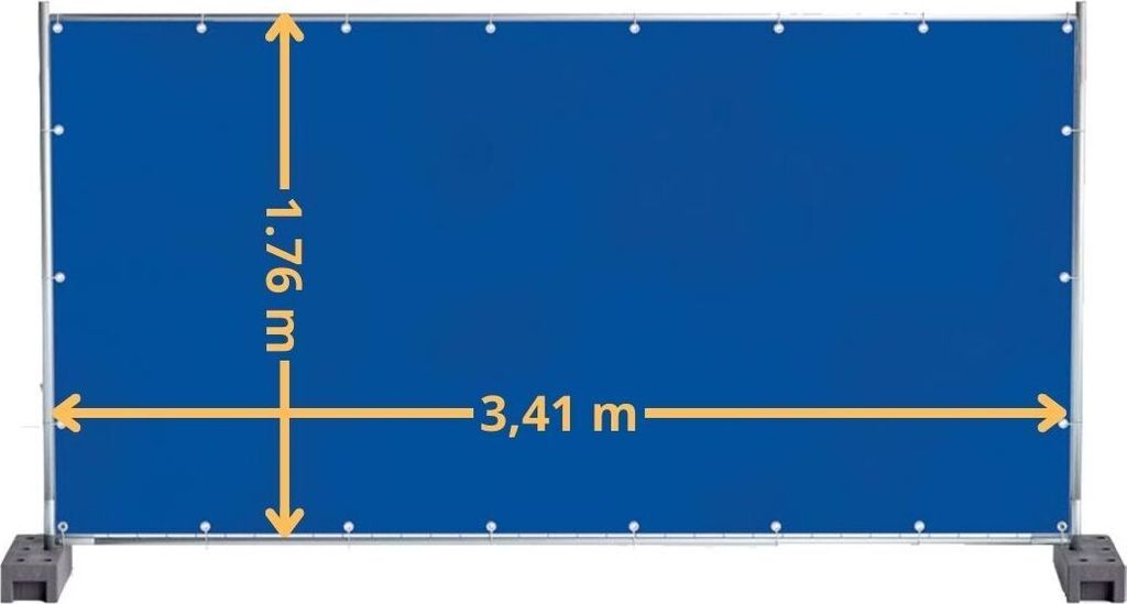Bauzaunplane 150g/m² Weiß - Wasserdicht & UV-beständig