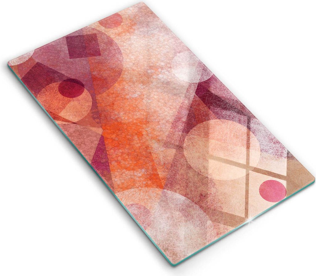 Abdeckung Glas - Küchenabdeckung - 30x52 cm - Abdeckplatte - Abstrakte Kunst