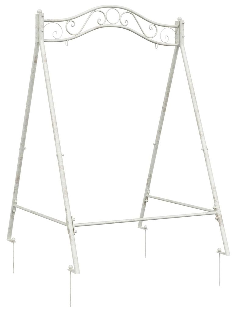 vidaXL Schommelboog, antiek wit, 113 x 121,5 x 168 cm, Productafbeelding 