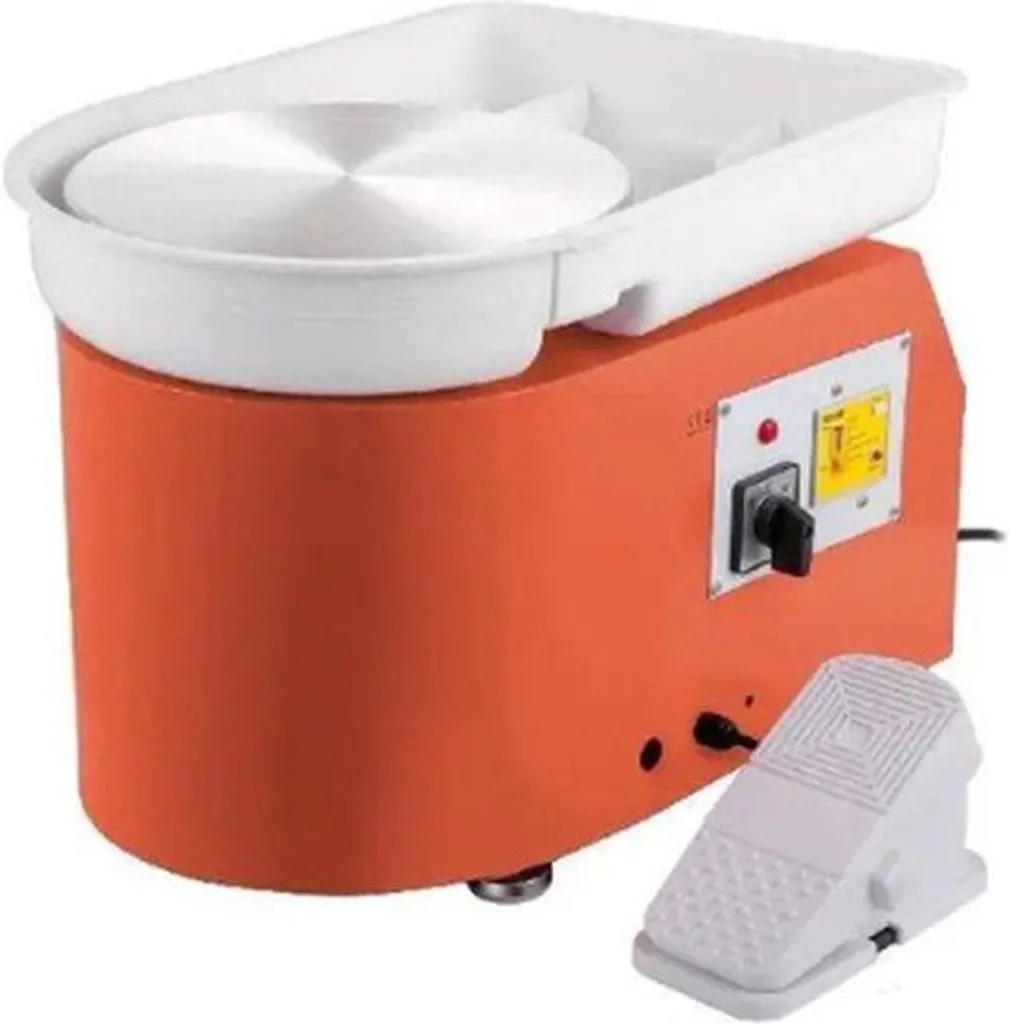 Disque de potier en céramique orange anti-déformation pour tour de potier