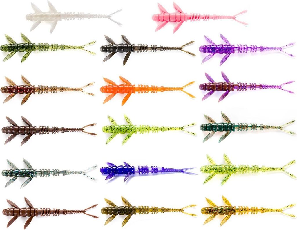 Fishup Flit 4' 10,4cm - 7 Creature Baits, Fishup Farben:Green Pumpkin Seed
