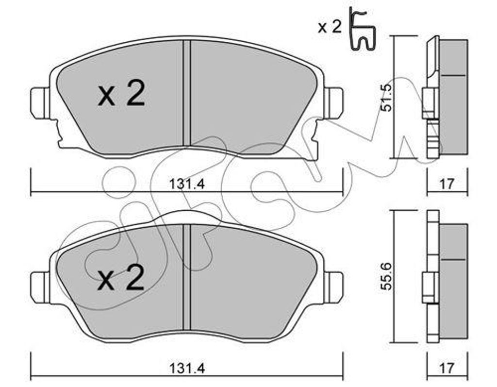 CIFAM Bremsbeläge Satz Vorne Bremsklötze für OPEL Corsa C Schrägheck (X01) 822-340-0