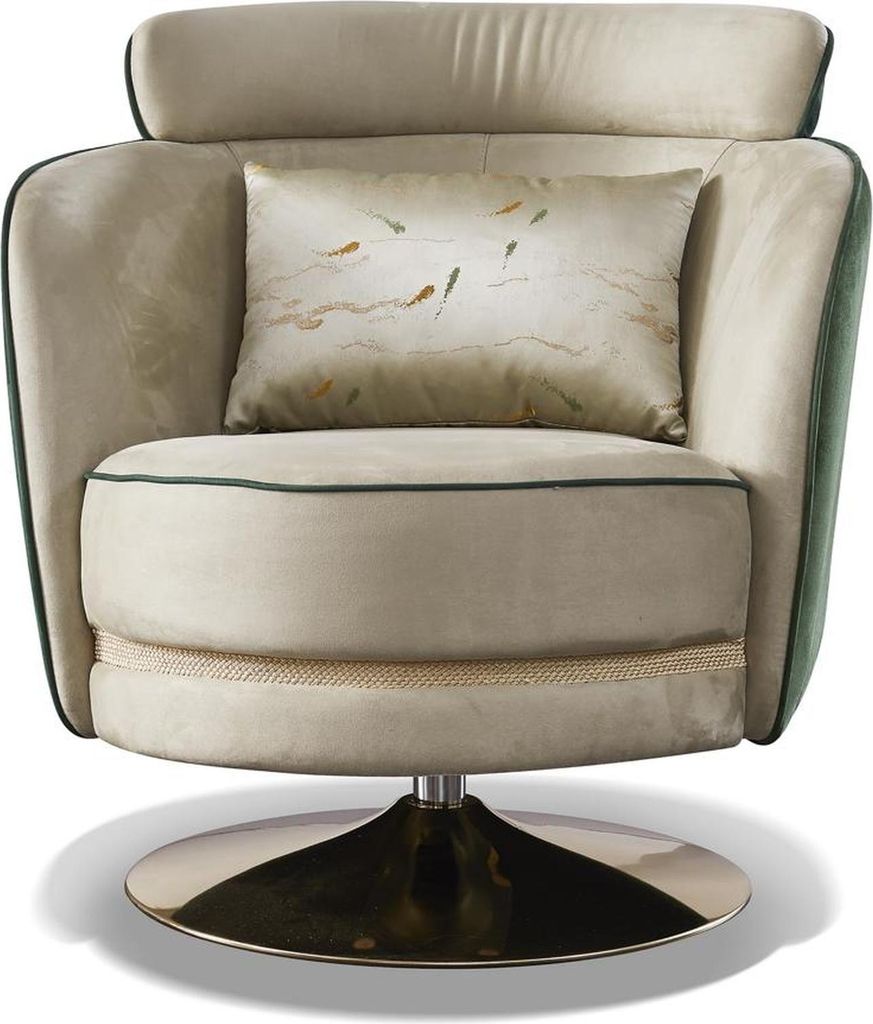 Lehnstuhl Design Sessel Dreh Leder Polster Wohnzimmer Samt Gastro Stuhl Stühle
