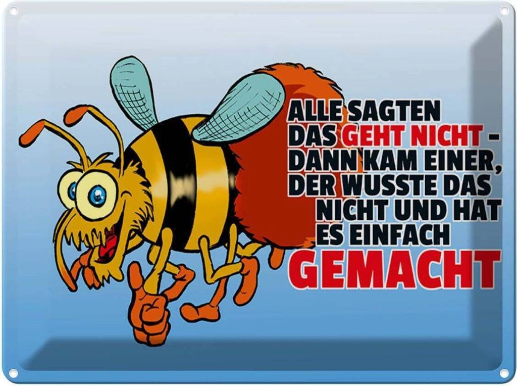 vianmo Blechschild 30x40 cm Alle sagten das geht nicht Spruch Zitat