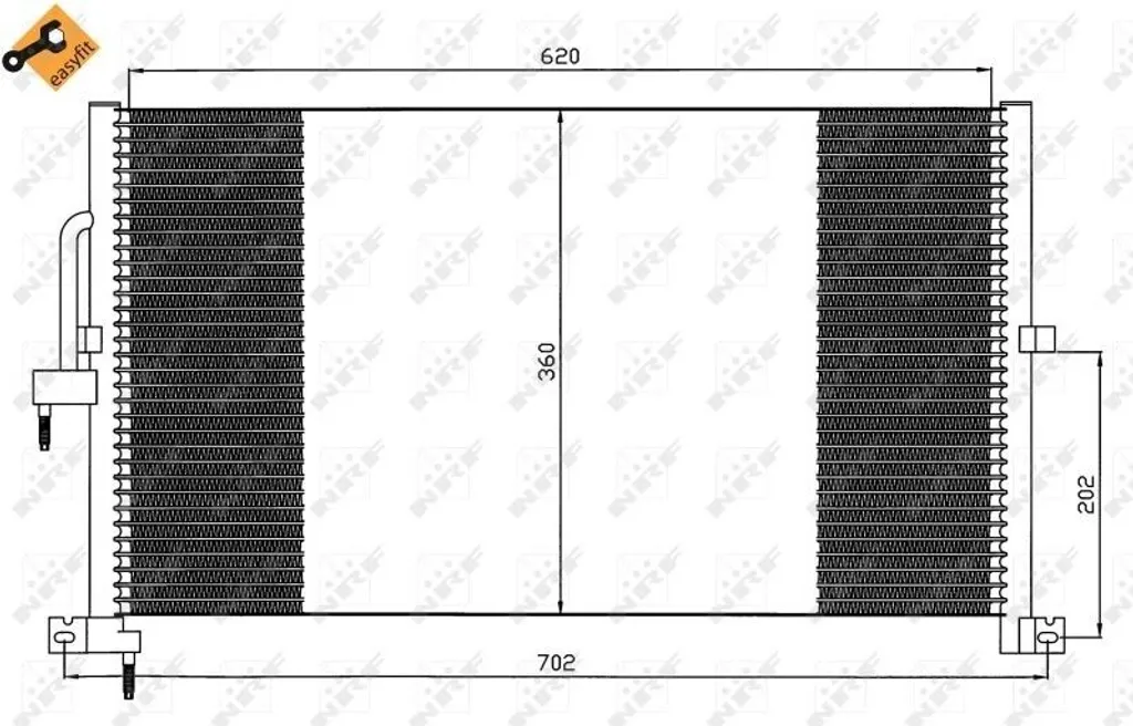 NRF 35603 Condenseur de clim robuste en aluminium pour Jaguar X-Type