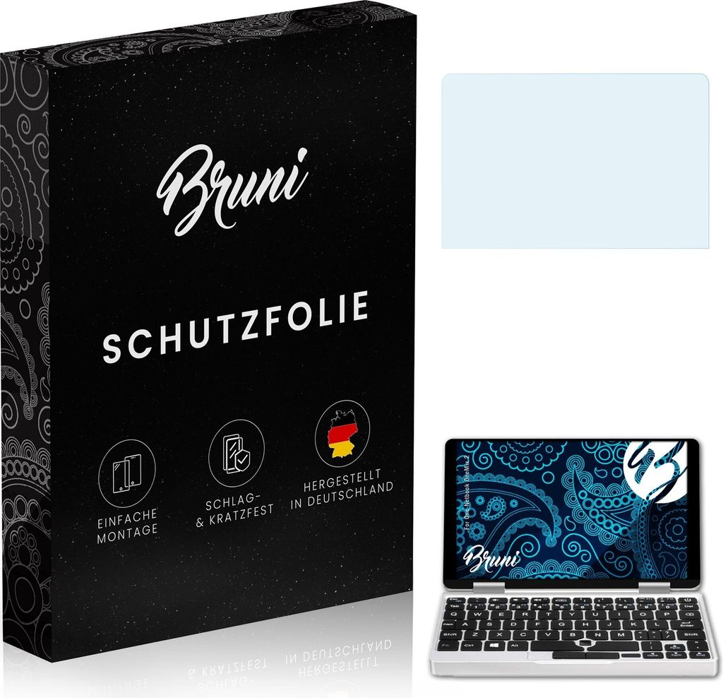 Bruni Basics-Clear 2x Schutzfolie kompatibel mit One-Netbook OneMix 2 Folie
