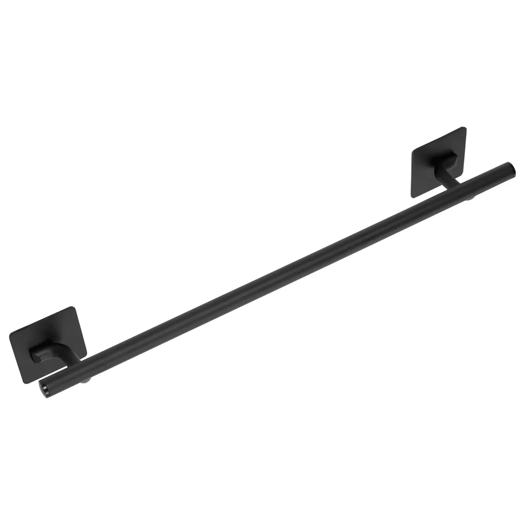 Barre à serviettes murale Tutumi 322194A noir mat pour salle de bain