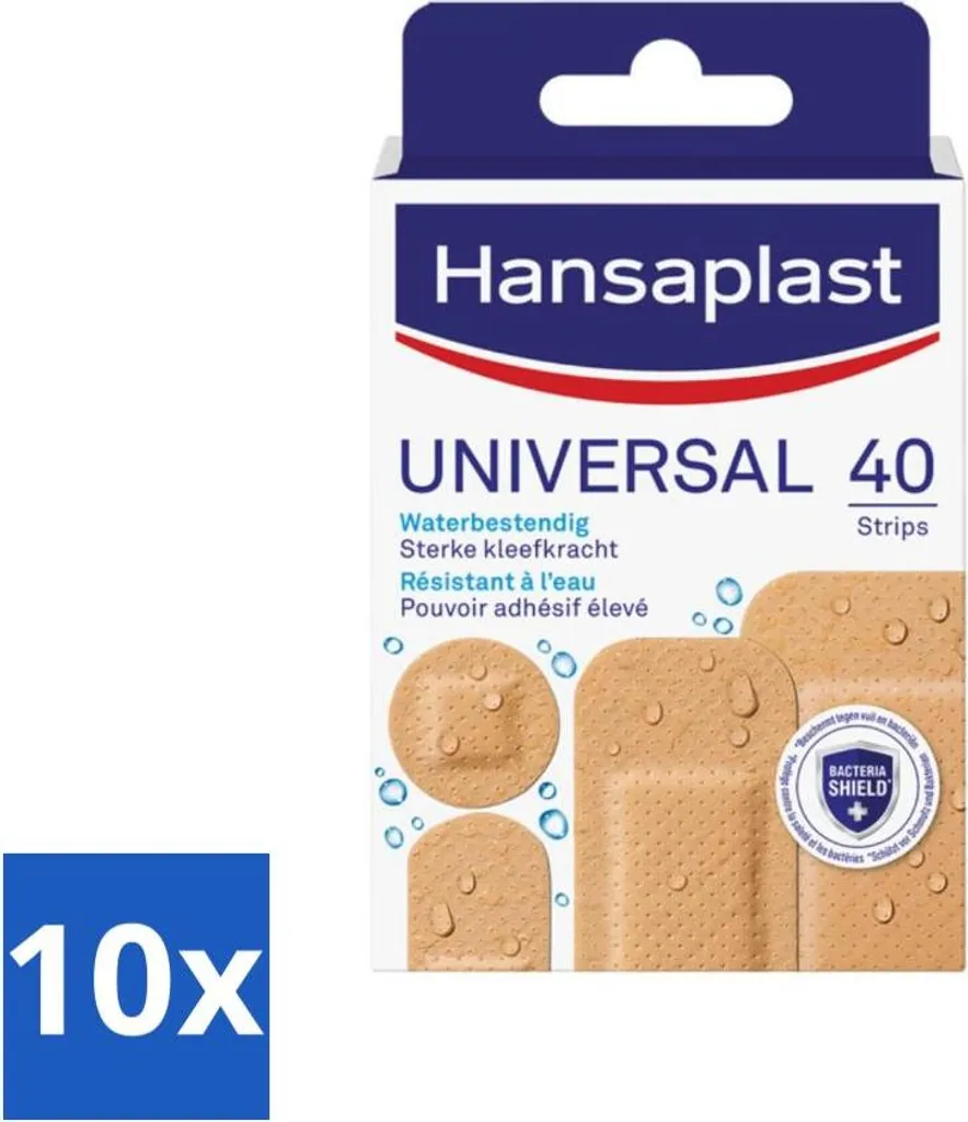Scorta 10x Hansaplast Cerotti Universali 40 pz Cura Ferite Famiglia
