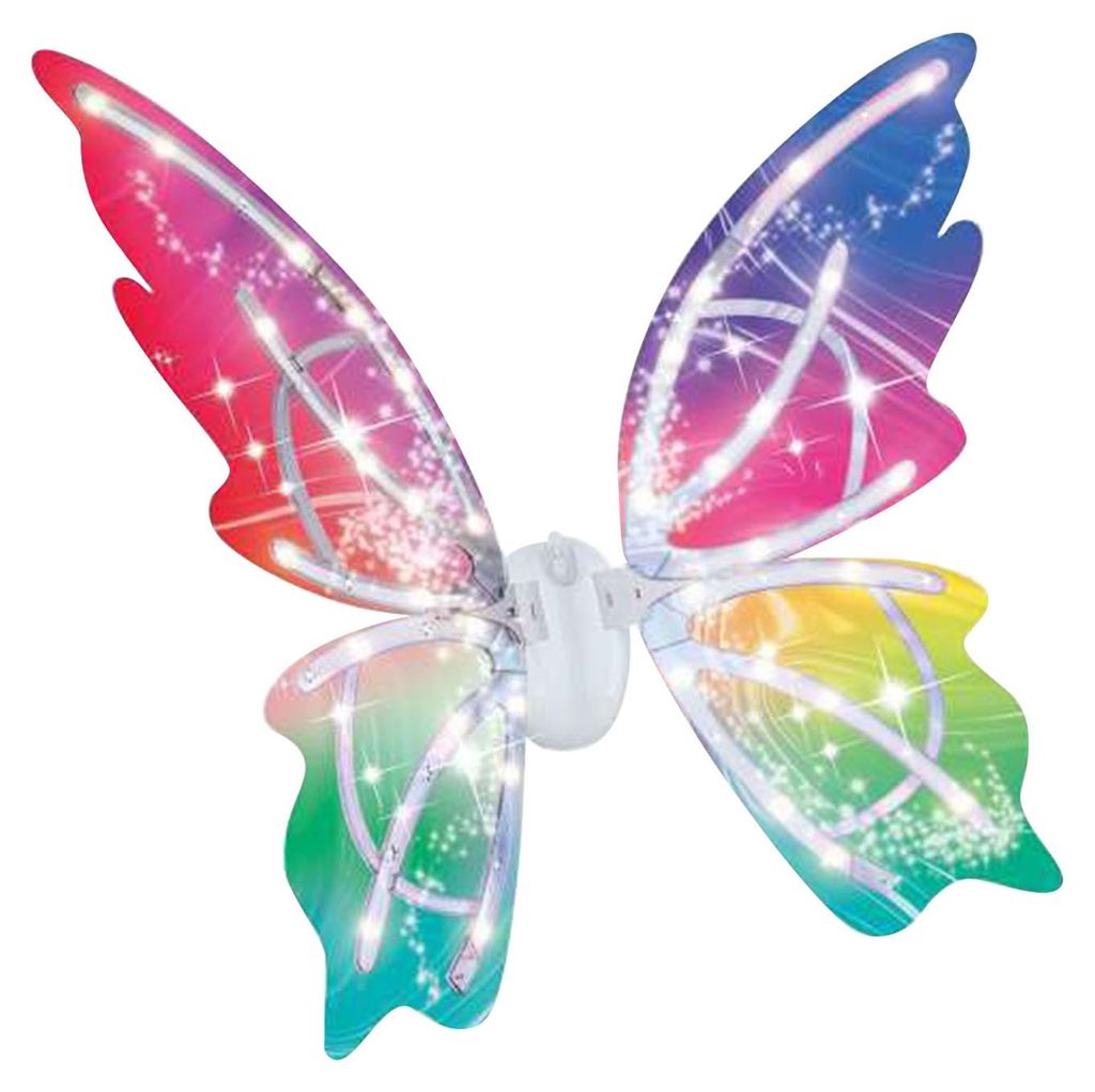 Elektrisch leuchtende Flügel mit LED-Leuchten, verstellbare Träger, reflektierende Folie, bewegliche Fee für Mädchen, Prinzessin