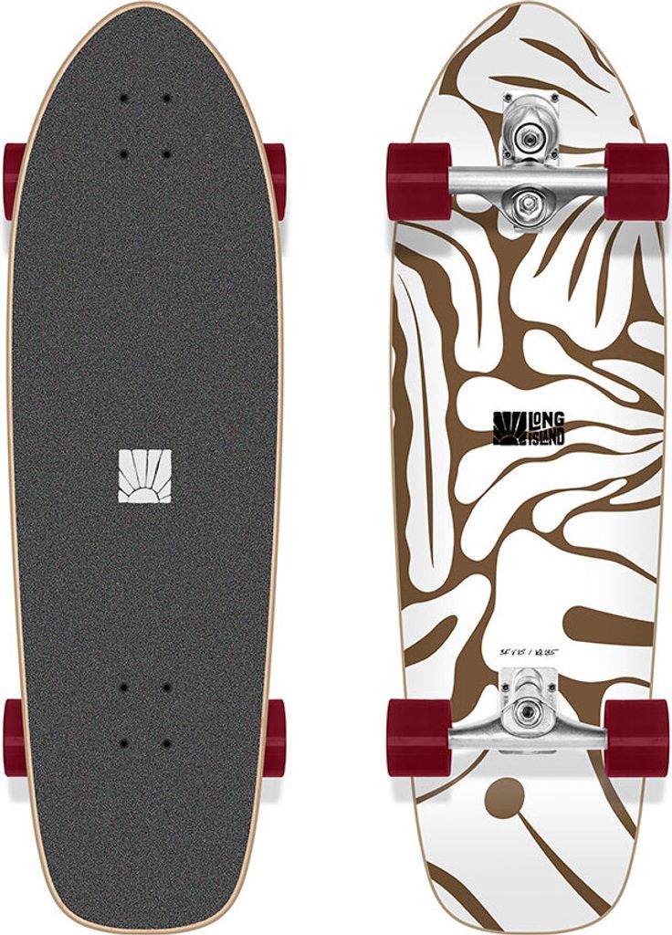 Long Island Nalu 34 ́ ́x10 ́ ́x18.5 ́ ́ Surfskate Grau Grau One Size