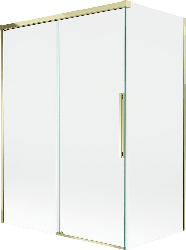 Mexen Rox Badewannenfaltwand, 2-teilig, schiebbar 120 + 70 x 150 cm, transparent, golden - 8C9-120-070-50-00
