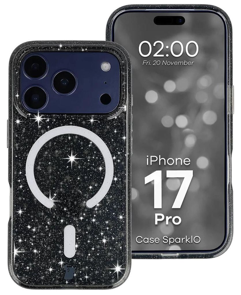 Glitzer Hülle mit Magnetring für iPhone 17 Pro, Bizon Case Produktbild 