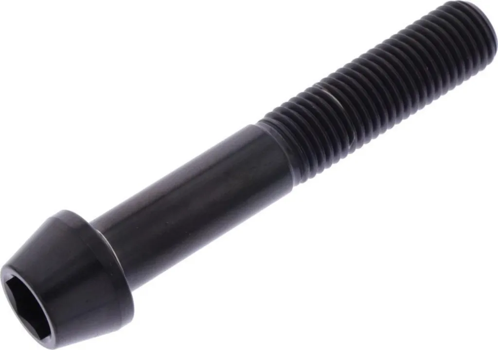 Vis JMP conique M10x1,25mm 60mm en titane noir haute résistance