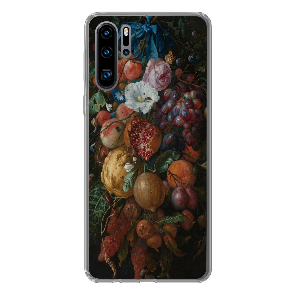 MuchoWow Handyhülle Schutzhülle Hülle für Huawei P30 Pro Früchte und Blumen - Gemälde von Jan Davidsz. de Heem Silikon Softcase Handy Hüll...