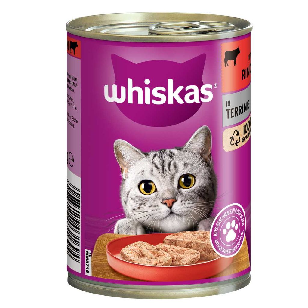 Whiskas 1+ mit Rind in Terrine