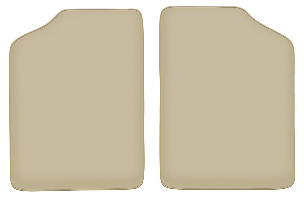 Velours-Fußmatten Vorne PREMIUM beige passend für Renault 5 II (1986-1993, Schrägheck) – mit Befestigungen – passgenau