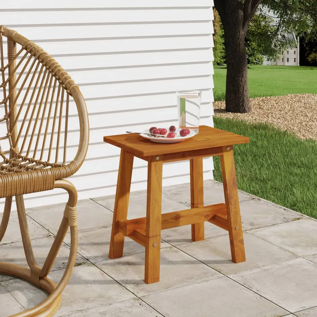 Tabouret en Bois Massif 45 cm - Siège d'Appoint Robuste Rectangulaire - 2